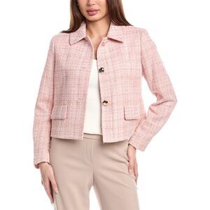 Anne Klein Womens Short Jacket, Pink